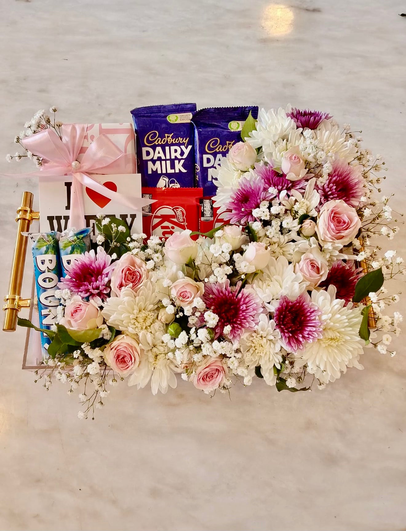 Chocolate Floral Tray